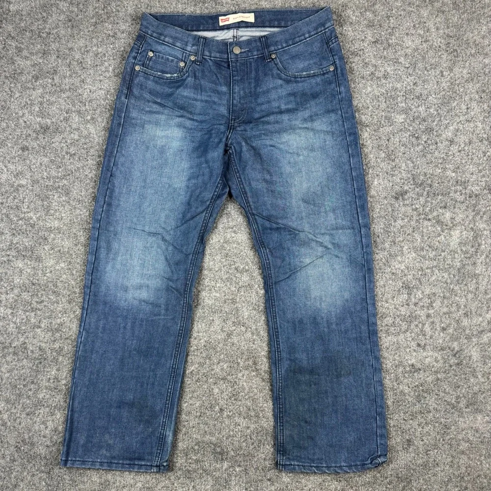Levis Jeans Boys Size 14 Husky Blue 514 Straight Leg Medium Wash Denim Classic